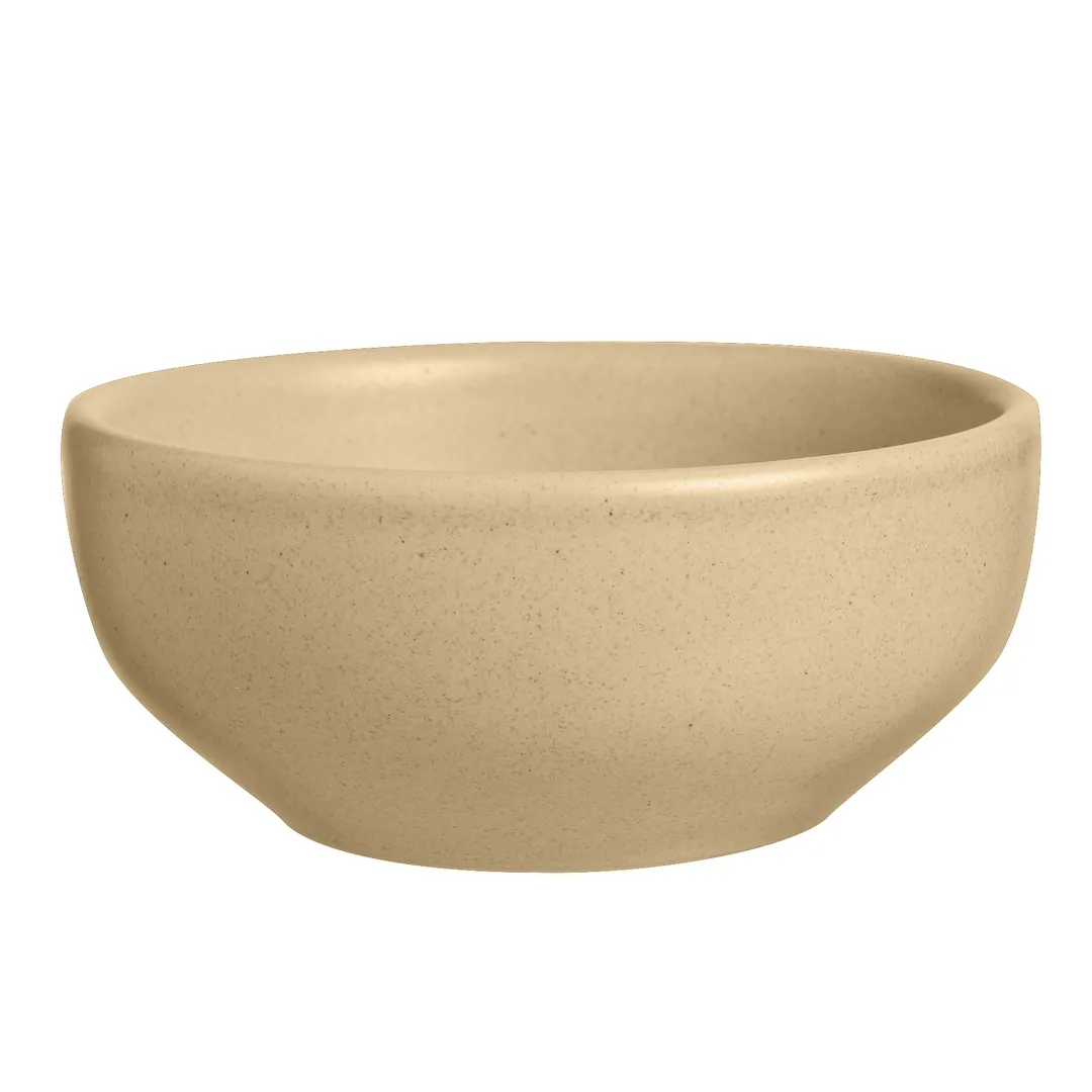 Steelite A921P032 - 5" Round Nappy Bowl, 13.5 Oz, Vitrified China, Chena Sand Finish - 1 Dozen