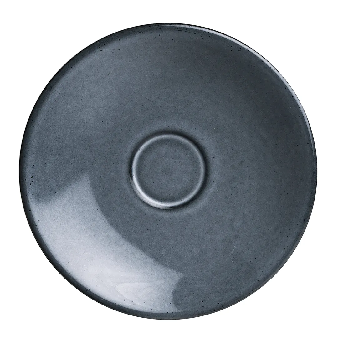 Steelite A940P180 Saucer, 6-1/4" China, Blue/Gray Glaze, Shadow Rim, Anfora Denali Gray - 1 Dozen