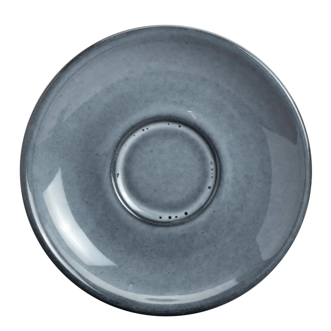 Steelite A940P182 Anfora Gray China Saucer, 5" Round Blue/Gray Glaze, 4.5"‑4.99" - 1 Dozen