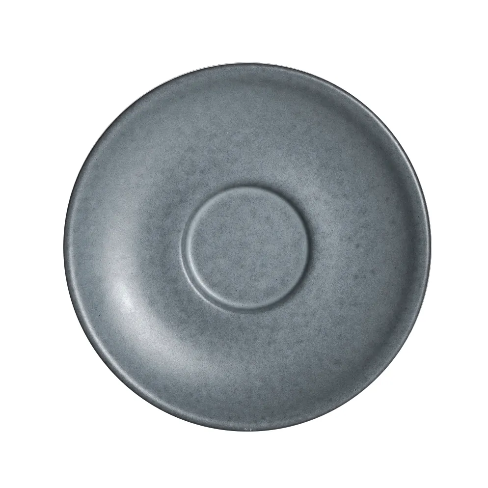 Steelite A941P182 Saucer, 4.875" Diameter Round China, Denali Matte Gray - 1 Dozen