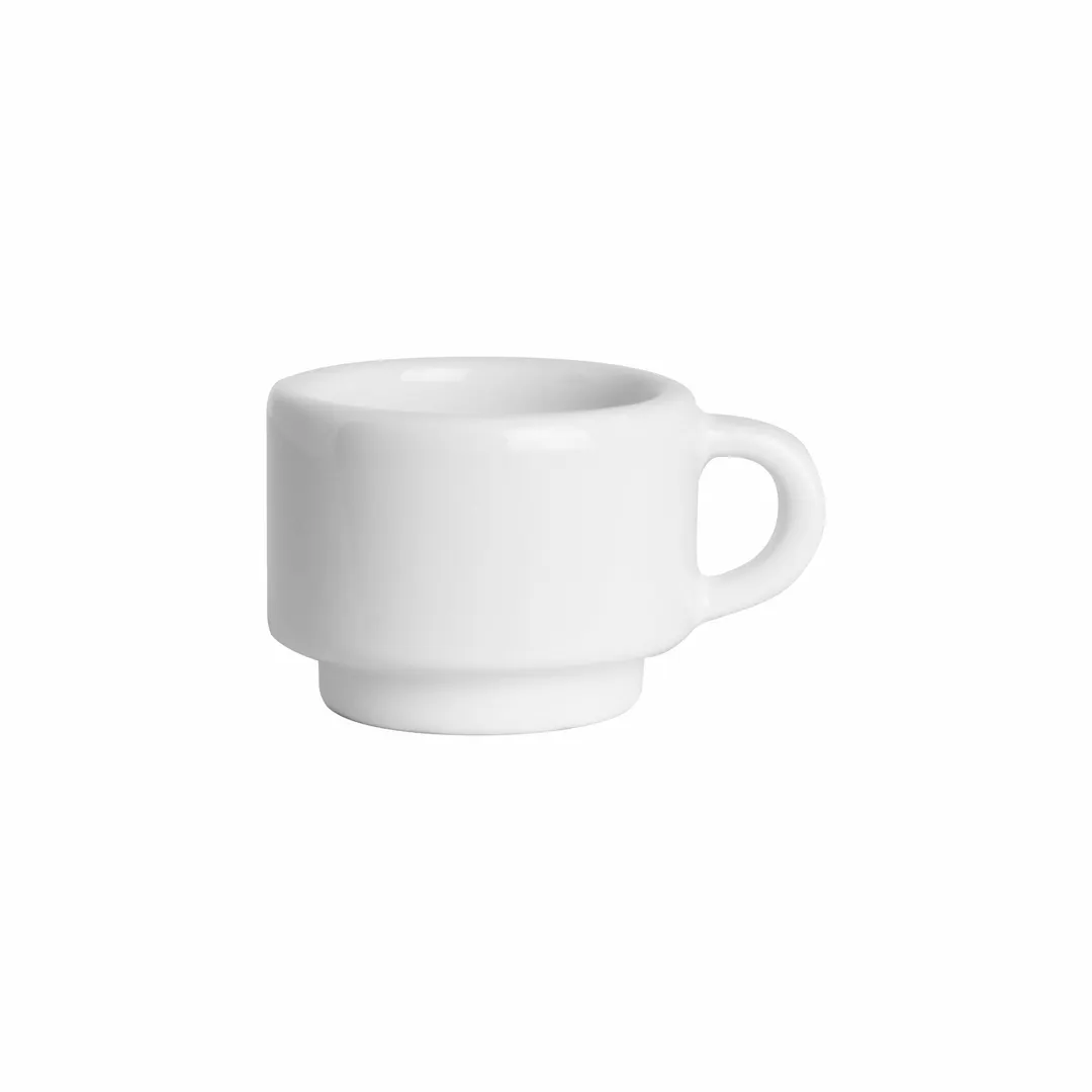Steelite DCI127UW - White 3 oz Cup, 2-1/4" Dia x 1-3/4" H, Stackable Ceramic - 1 Dozen