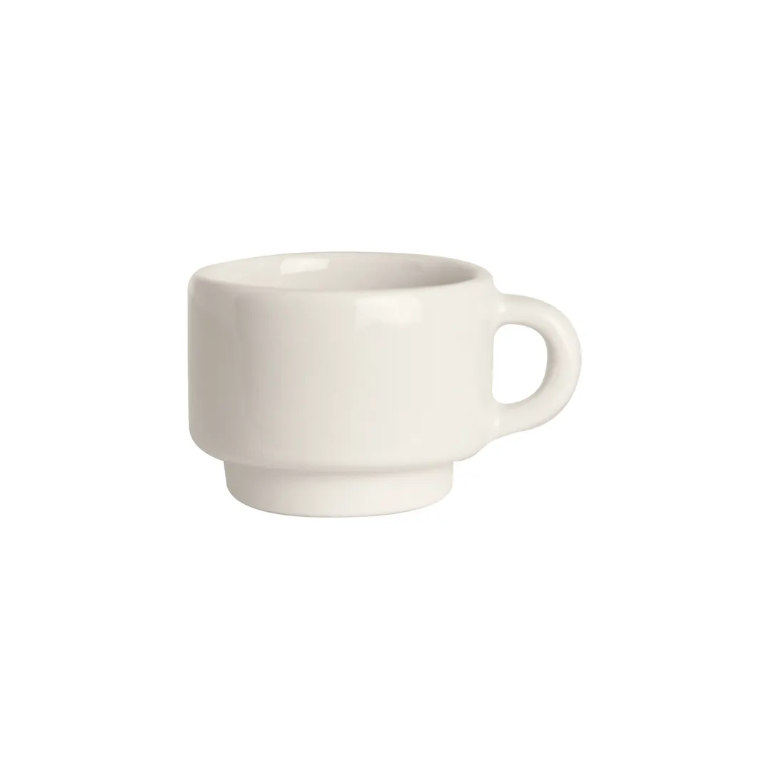 Steelite DCI127W Coffee Cup 3 oz (2-1/4\" Dia × 1-3/4\" H) White Ceramic, Oven/Microwave Safe, Stackable - 1 Dozen