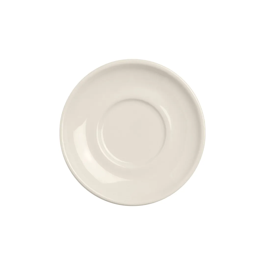 Steelite DCI128W Espresso Saucer 4.5" Round White Ceramic Oven & Microwave Safe Lead Free - 1 Dozen