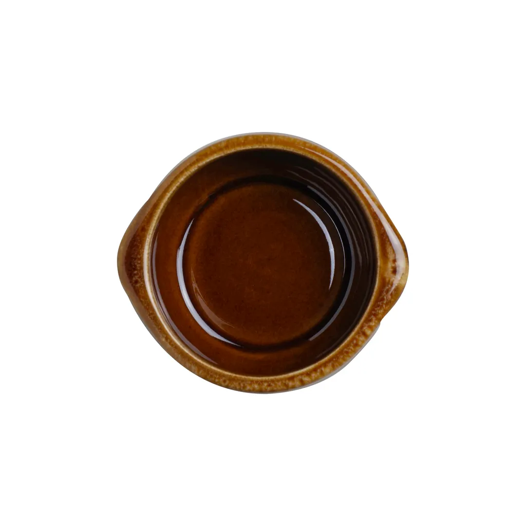 Steelite DCI12BLBD - Onion Soup Crock, 10‑12 oz, 4¼"×2" H (5" Handle), Ceramic Laredo Drip - 1 Dozen