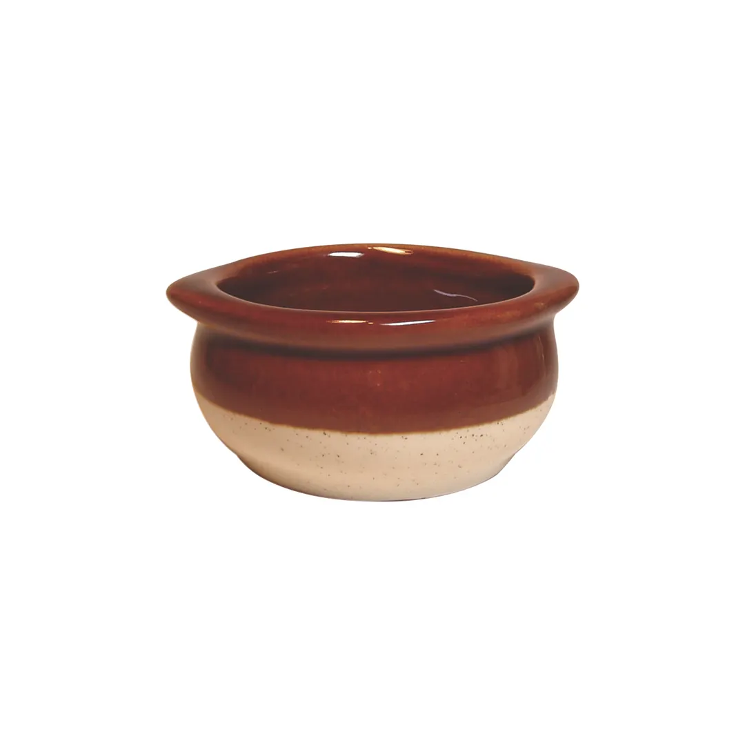 Steelite DCI12BTT Two‑Tone Crock, 10 oz, 4‑1/4" Dia x 2" H with Handle, Ceramic, Oven Safe – 1 Dozen