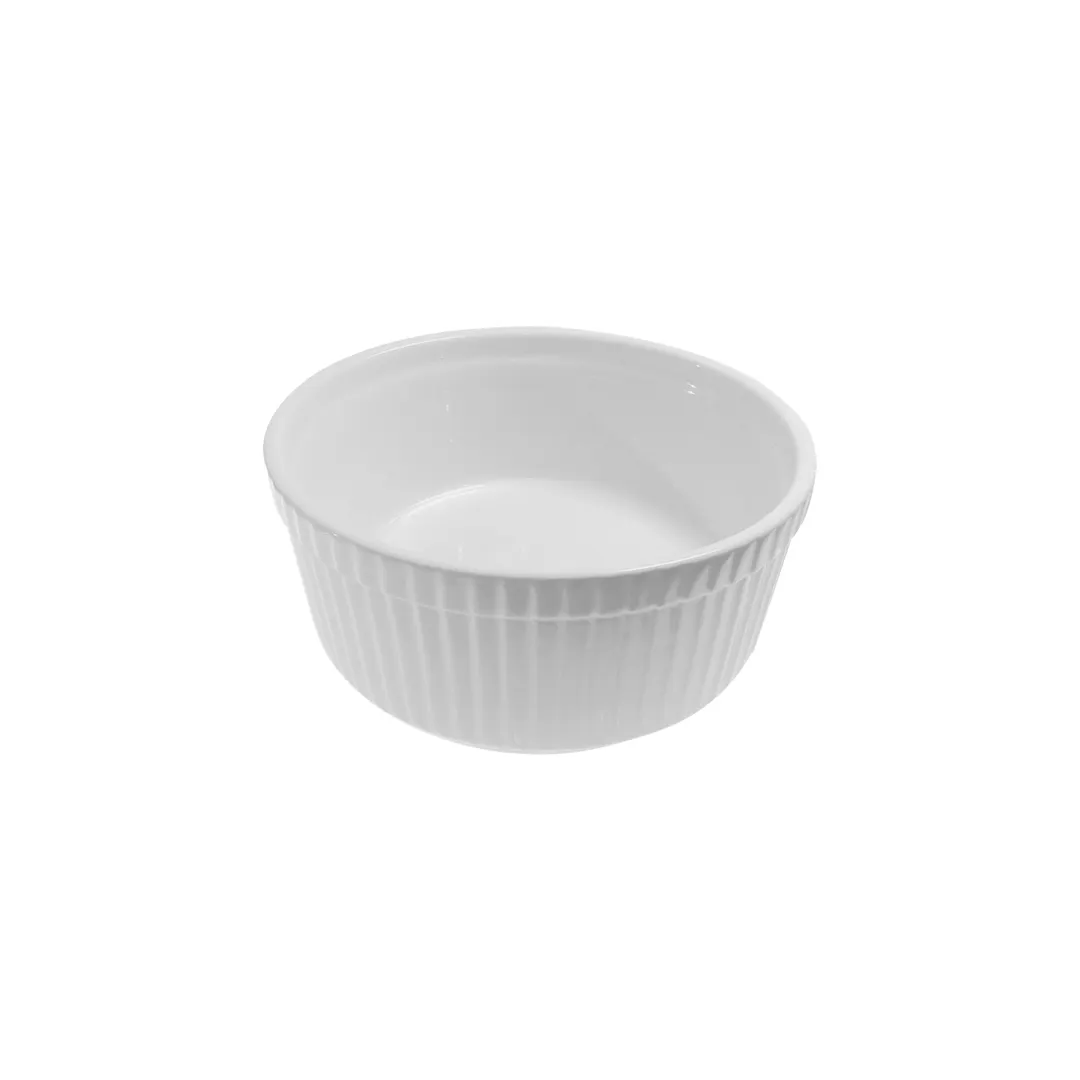 Steelite DCI13CUW - Ultra White Ceramic Ramekin, 3‑Oz, 3¼" Dia x 1½" H, Edge Fluted - 1 Dozen