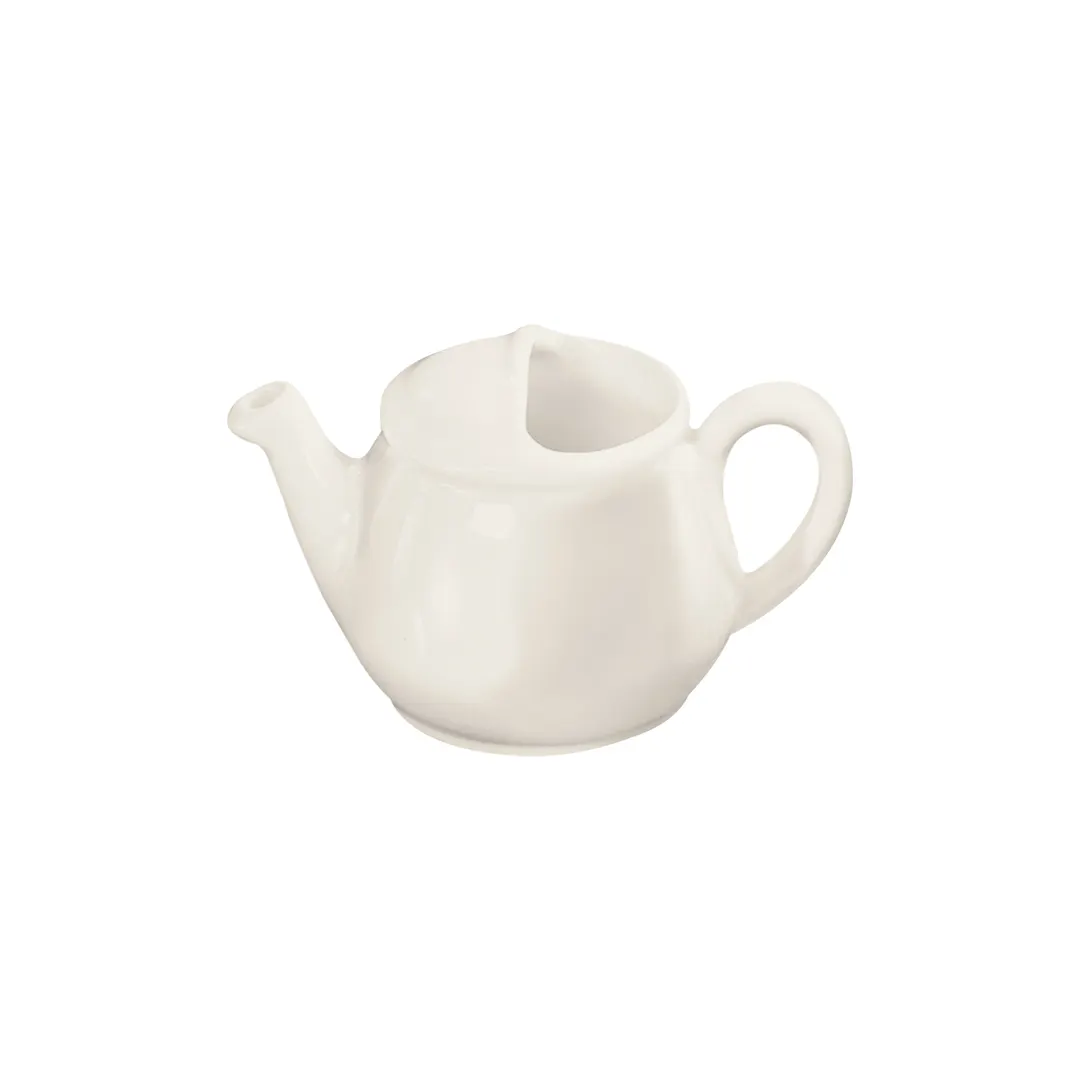 Steelite DCI182W Teapot, 16 oz White Ceramic, 6" L x 4" W, Oven/MW Safe, Lead‑Free, No Lid - 1 Dozen