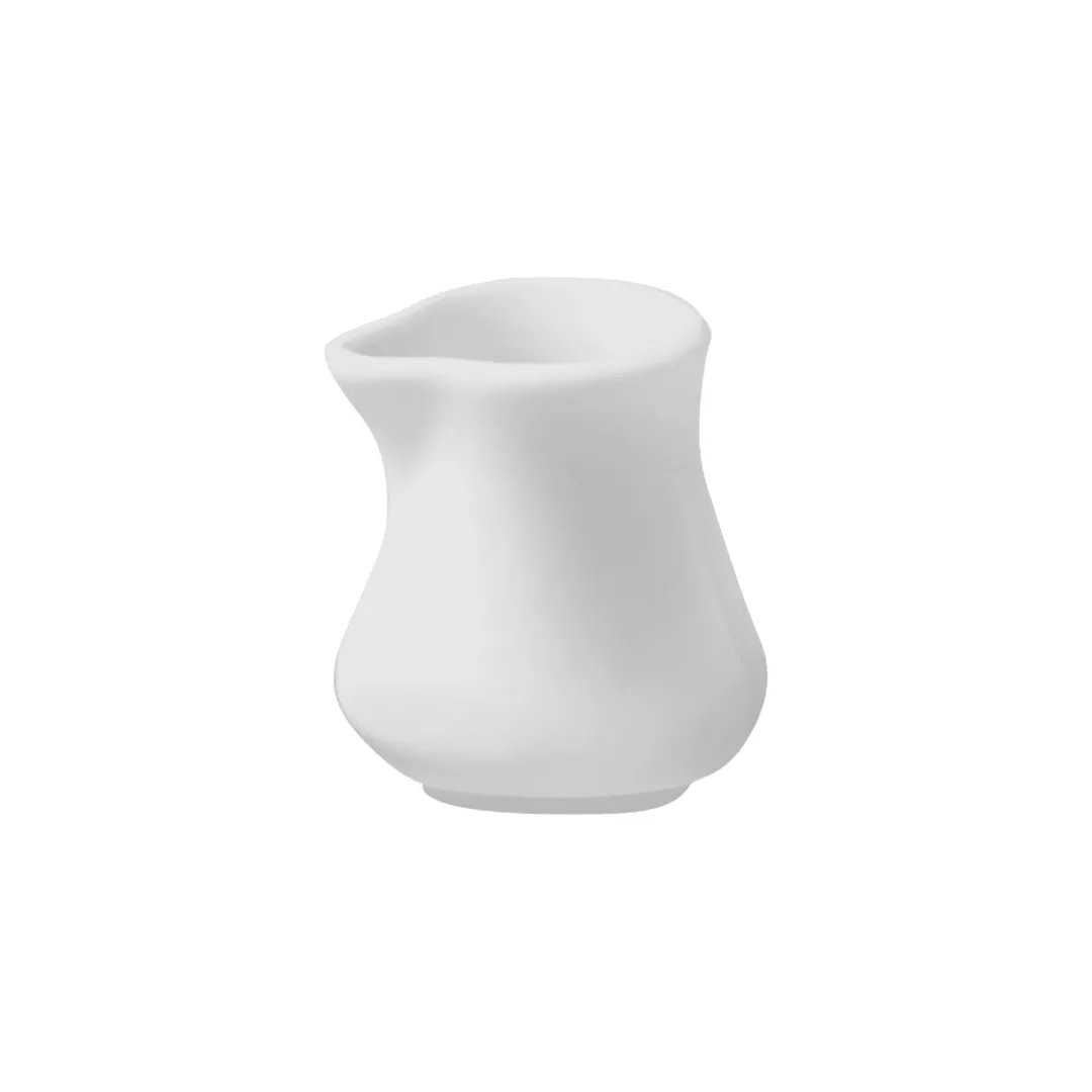 Steelite DCI200UW Creamer Pitcher, White Ceramic, 1-1/4 oz, 2.25" x 1.75" x 2.5", Oven Safe-1 Dozen