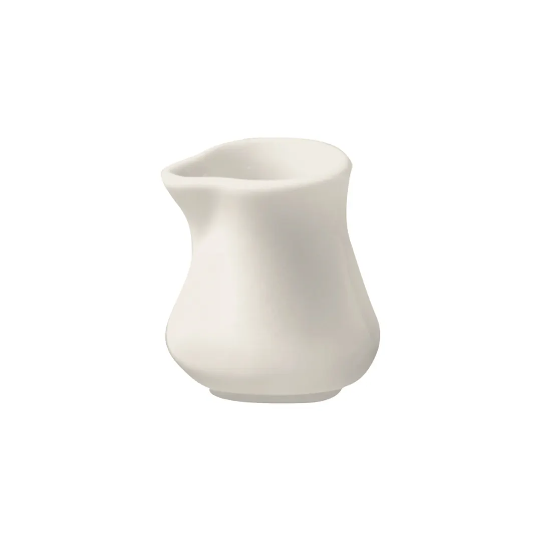 Steelite DCI200W Creamer Pitcher, 1.25 oz Ranch, 2-1/4"×1-3/4"W×2-1/2"H, White Ceramic - 1 Dozen
