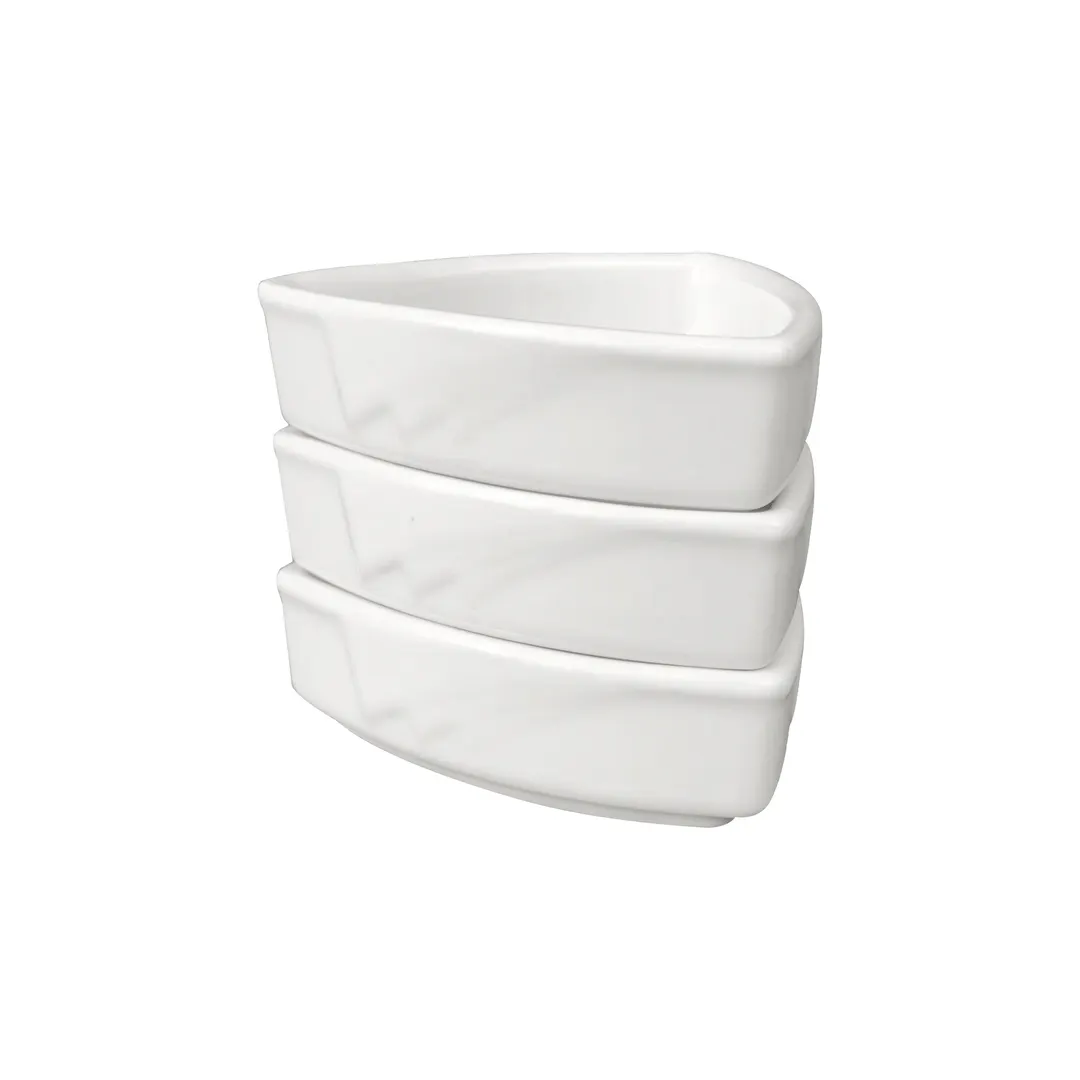 Steelite DCI357PW - 2 Oz White Ceramic Ramekin 3-1/2" x 3-1/2" x 1-1/8" Oven/Microwave Safe, 1 Dozen