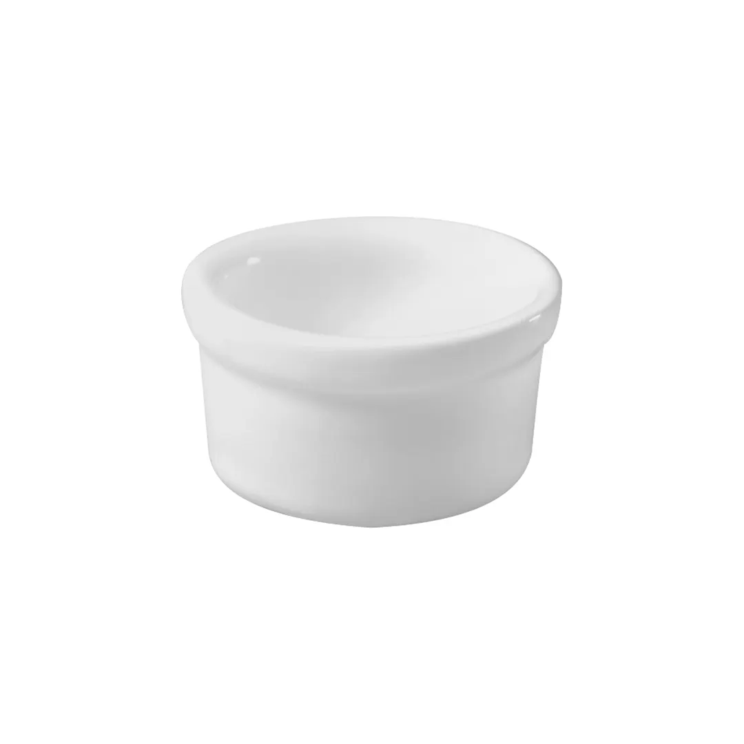 Steelite DCI362UW Ultra White Ceramic Ramekin, 2.5 oz, 3" x 1-1/4", Oven/MW Safe – 1 Dozen