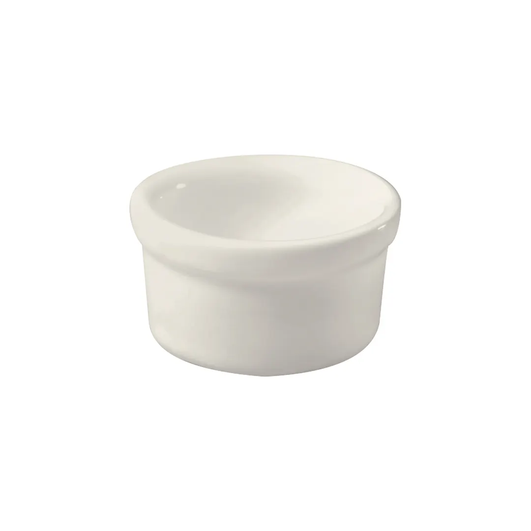 Steelite DCI362W White Ceramic Ramekin, 2.5 Oz, 3" Dia x 1-1/4" H, Oven & Microwave Safe - 1 Dozen