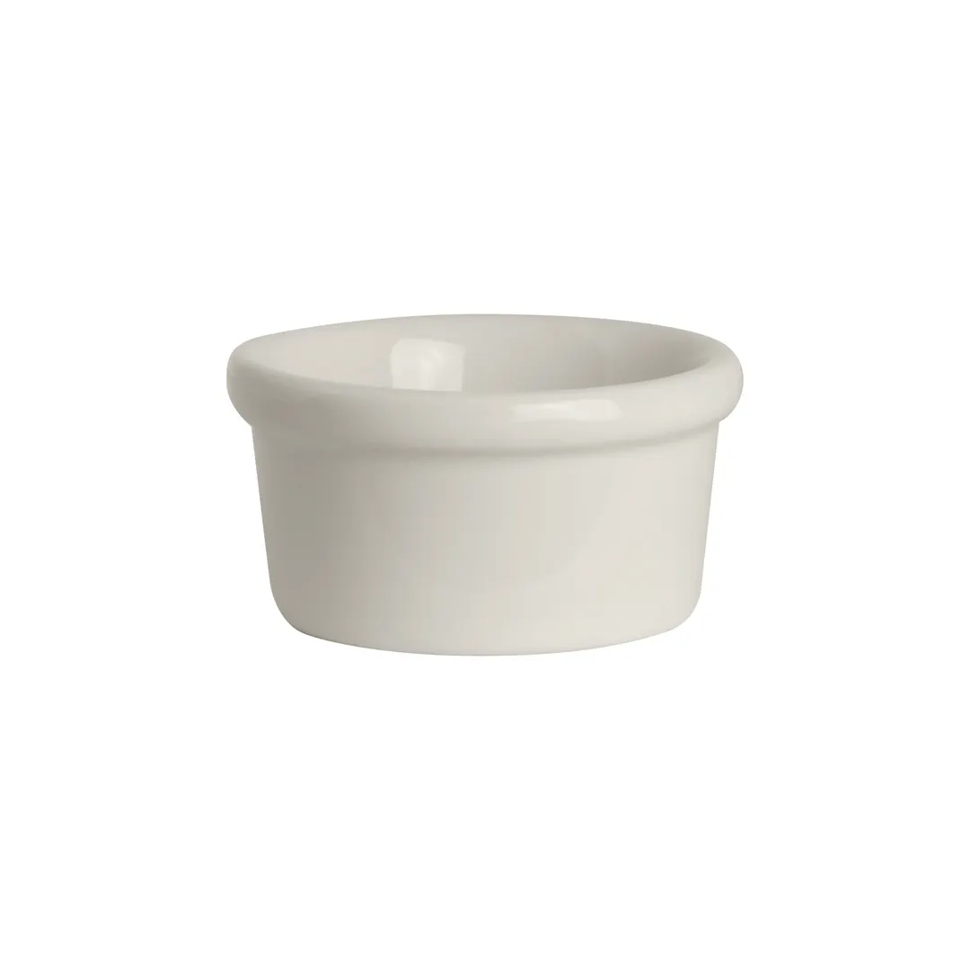 Steelite DCI366W - 5 Oz Ceramic Ramekin/Sauce Cup, 3-1/2" Dia x 1-3/4" H, Oven‑Microwave - 1 Dozen