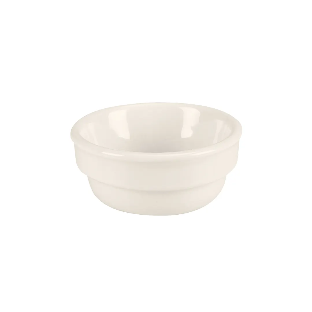 Steelite DCI415W - 10 Oz White Cer. Bowl Round, 4‑5/8" x 1‑3/4" H, Vitrified, Oven/MW Safe - 1 Dozen