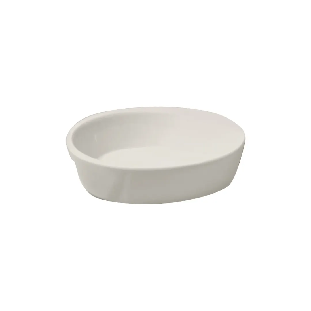 Steelite DCI547W - White Ceramic Baking Dish 8oz 6-1/8"L x 4-1/2"W x 1-1/4"H Oven/MW Safe - 1 Dozen