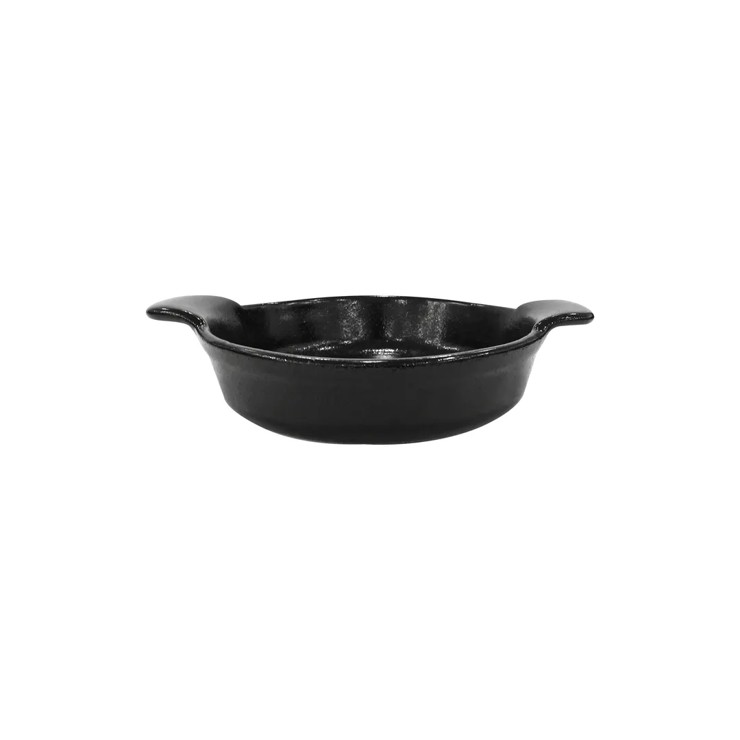 Steelite DCI594BI - 10 oz Ceramic Dish BlackGlaze, 7¼"L x 5¾"W x 1¾"H, Oven/Microwave Safe - 1 Dozen