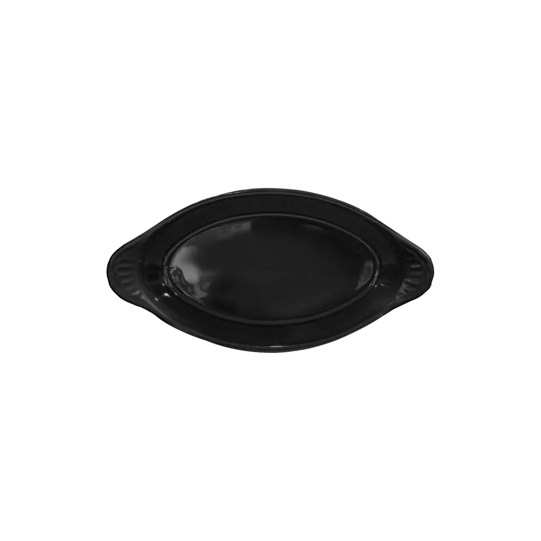 Steelite DCI626BK - Rarebit Dish, 4 oz, 6-1/2" L x 3-5/8" W x 1" H, Black, Oven/MW Safe - 1 Dozen