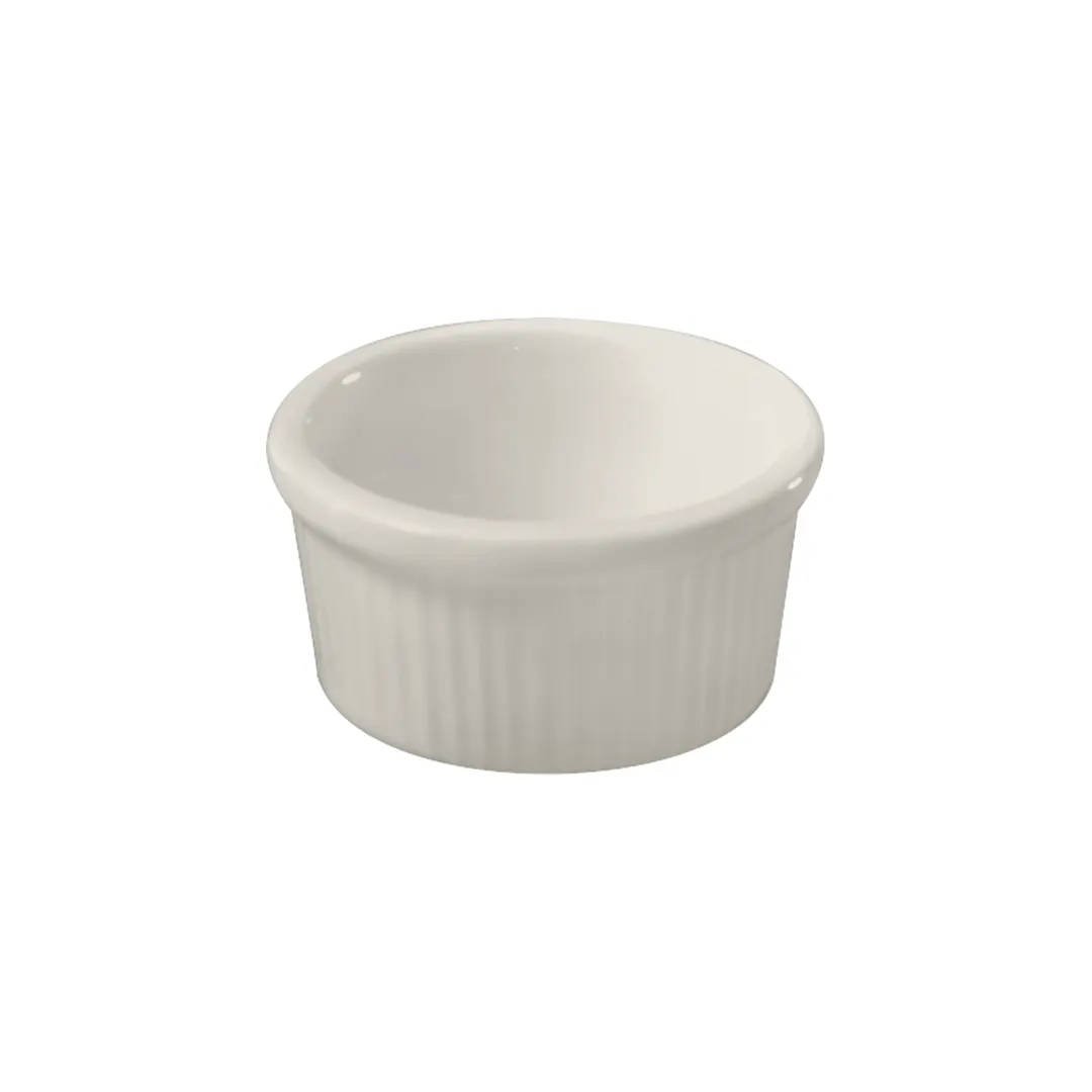 Steelite DCI834.5W Ramekin Sauce Cup, 4 Oz White Ceramic, 3-1/4" Dia X 1-1/2" H, Oven Safe - 1 Dozen