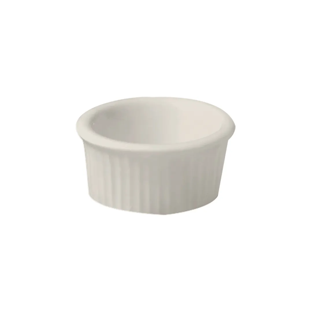 Steelite DCI843W - 1 oz White Ceramic Ramekin 2-1/4" Dia x 1-1/4" H, Oven & Microwave Safe - 1 Dozen