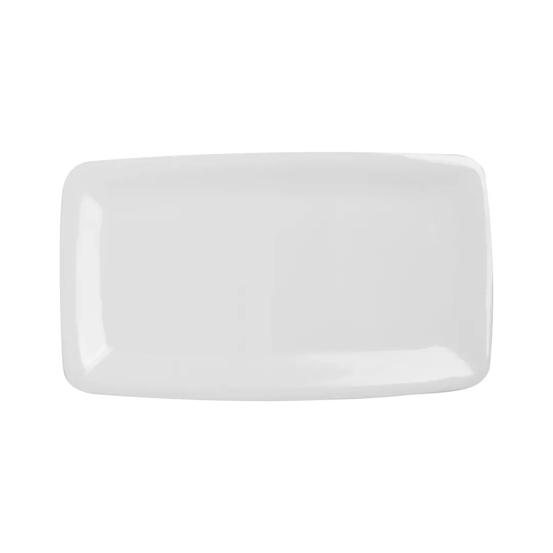 Steelite DCI887UW - Ceramic Platter 12"1/8 x 7"1/8 x 7/8 in Oven/Microwave Safe, Lead‑Free - 1 Dozen