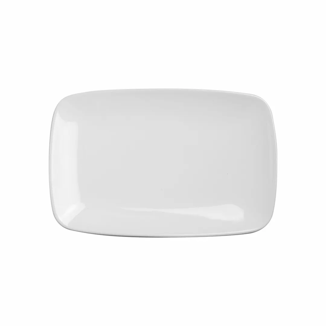 Steelite DCI896UW White Ceramic Platter 9-1/2" x 6-1/4" x 7/8" Vitrif Oven/Microwave Safe - 1 Dozen