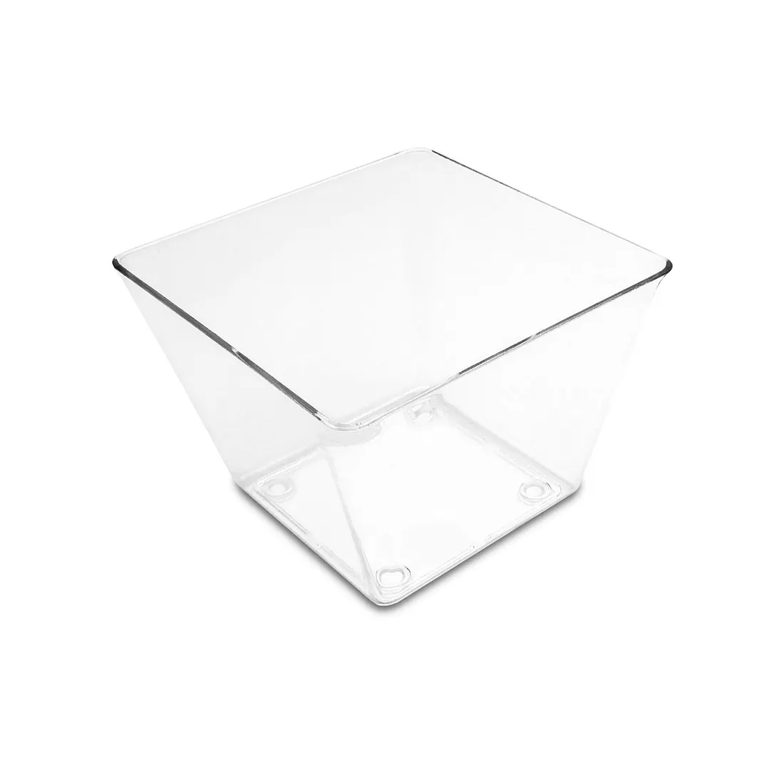 Steelite DFJAR1G00 Plastic Storage Jar 1‑Gal Clear Square Acrylic 7½"W x 7½"D x 6"H Jar Base - 6/Case