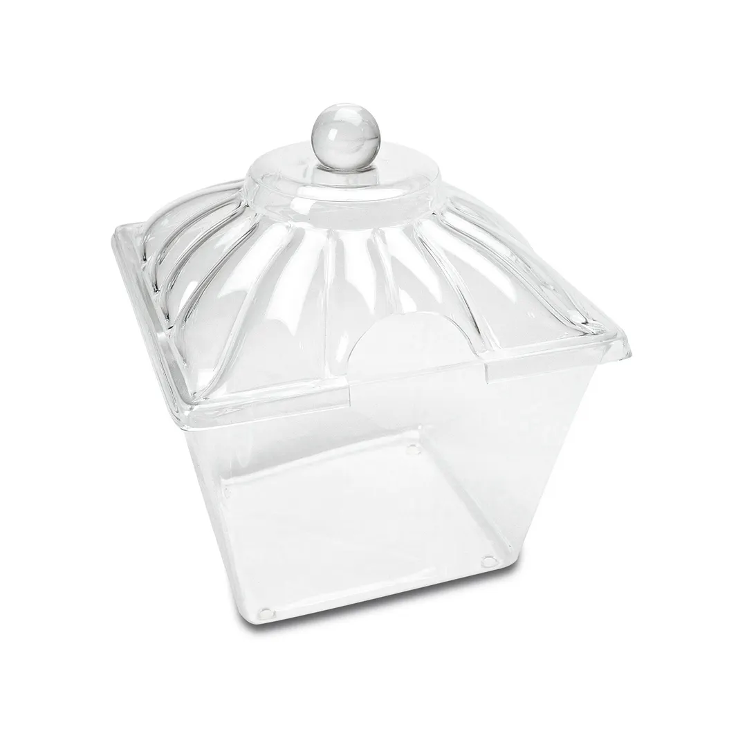 Steelite DFJAR2G00 - 2-Gallon Clear Acrylic Plastic Storage Jar, 9-1/2"W x 9-1/2"D x 7"H, Jar Base- 6/Case