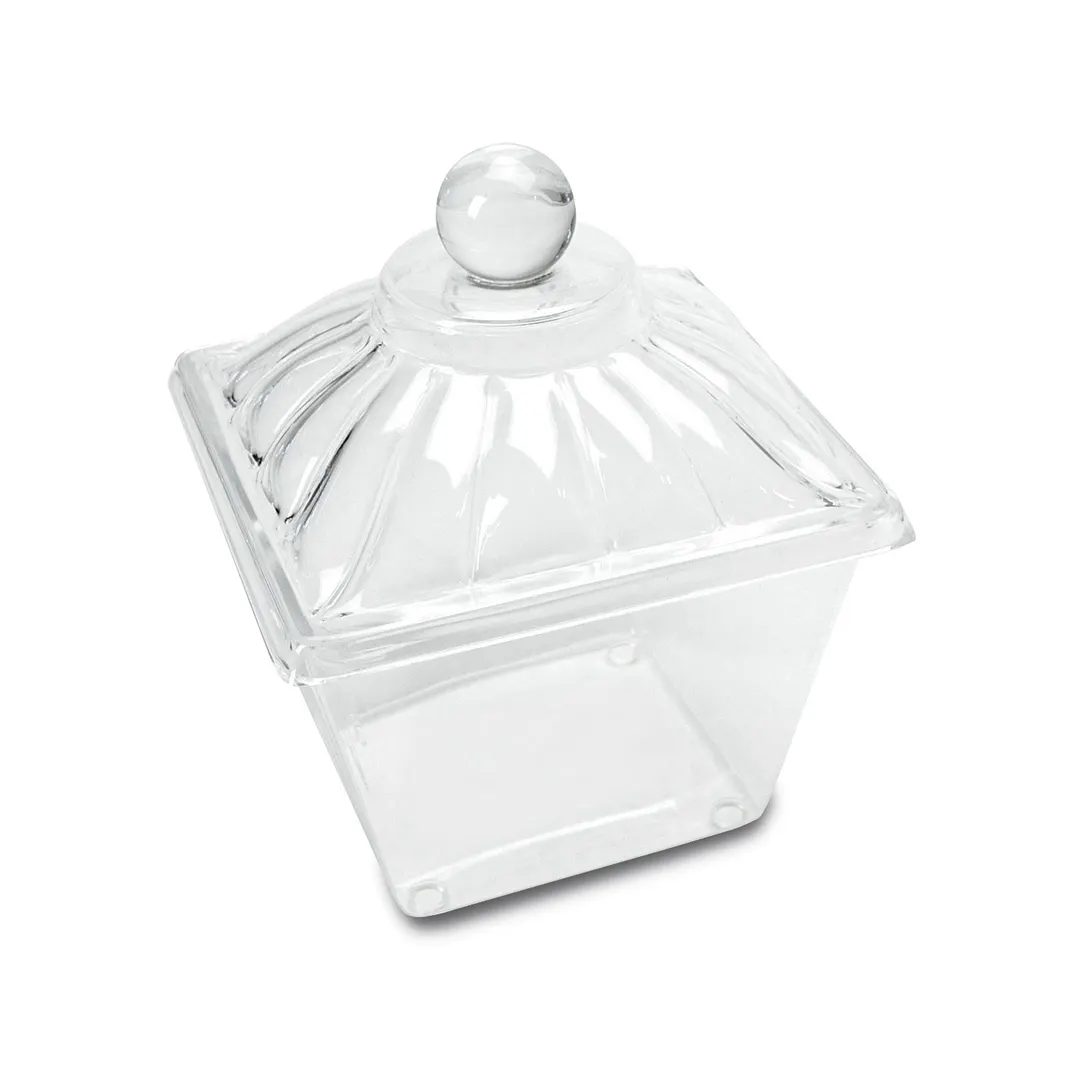 Steelite DFJARH1G00 Jar, 1/2‑Gal (2‑Quart) Clear Acrylic, 6‑3/4" W x 6‑3/4" D x 5" H - 6/Case