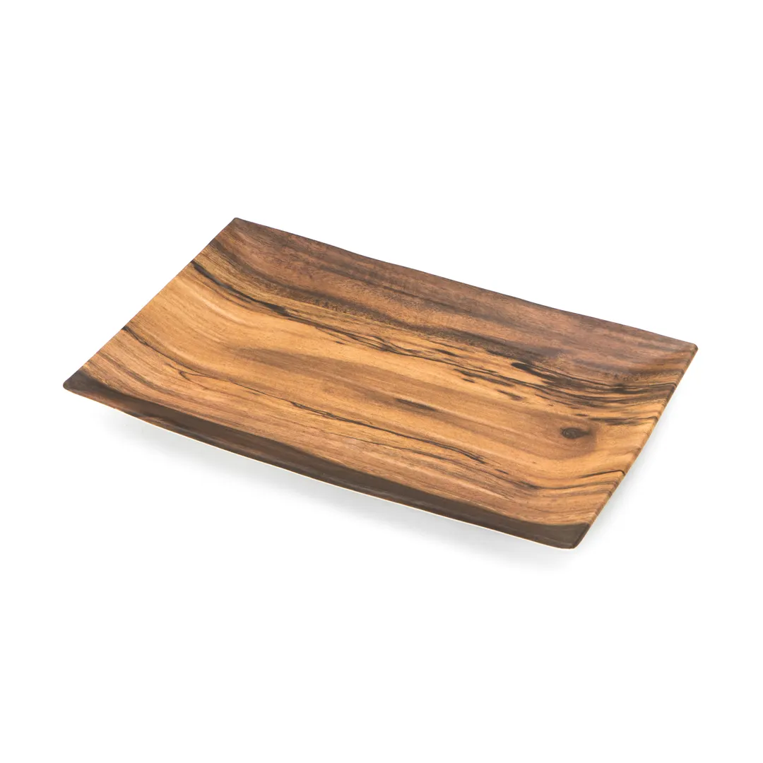 Steelite DFTRC149AC Food Display Tray, Rectangular 13.6"W x 8.8"D x 1.1"H, Tan Melamine - 8/Case