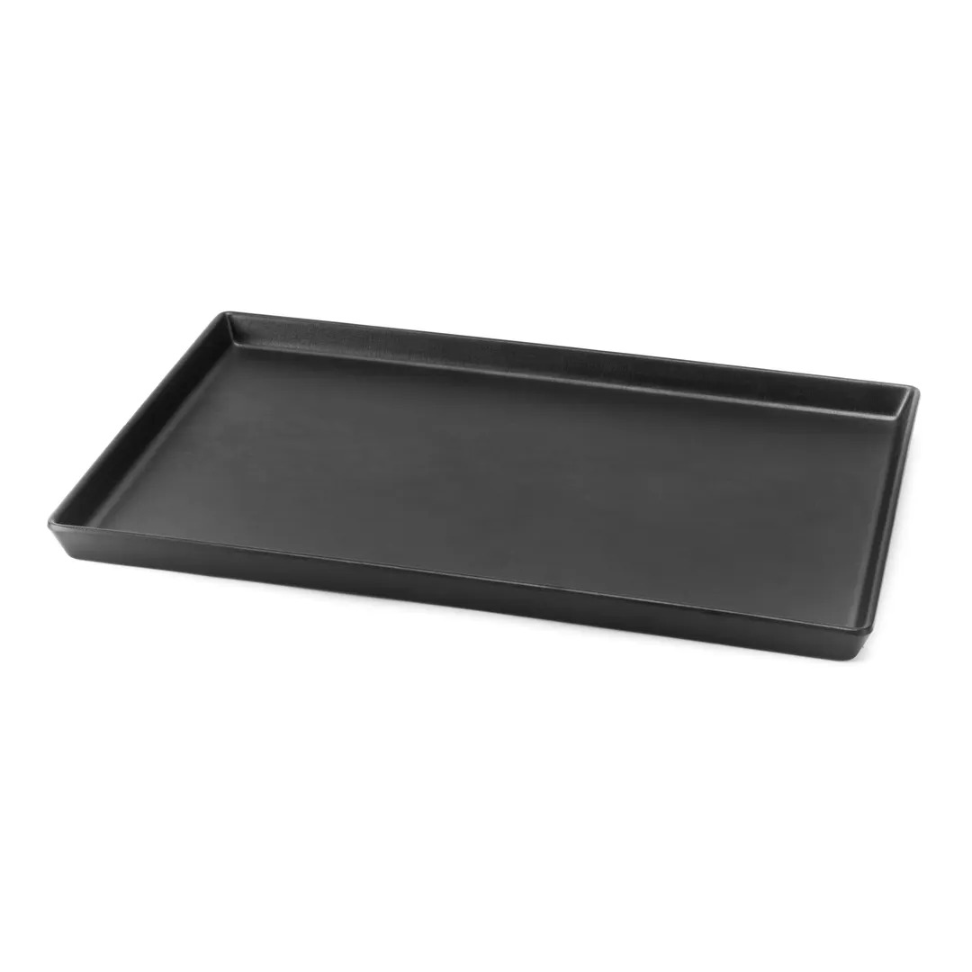 Steelite DFTRC1812LT010 Tray, Rectangular 18" x 12" x 1" Melamine Black Finish - 10/Case
