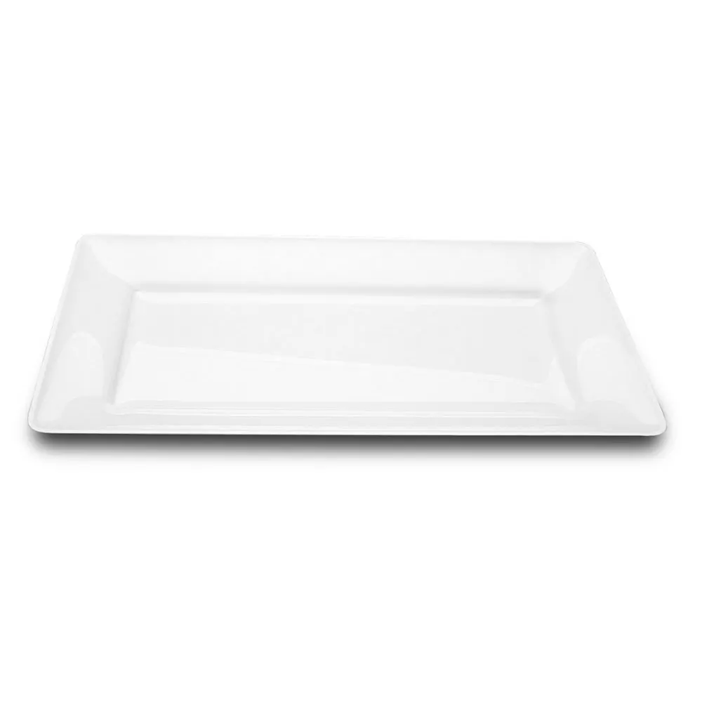 Steelite DFTRC2112AS020 Bakery Display Tray, 21" x 12" x 1.5" Rectangular Melamine White - 5/Case