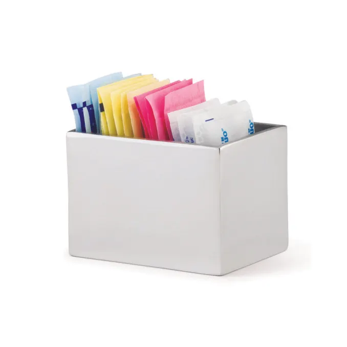 Steelite DW02113SS Sugar Packet Holder 2.5"W x 1.75"D x 2"H, 18/10 Stainless Steel DW Haber - 6/Case