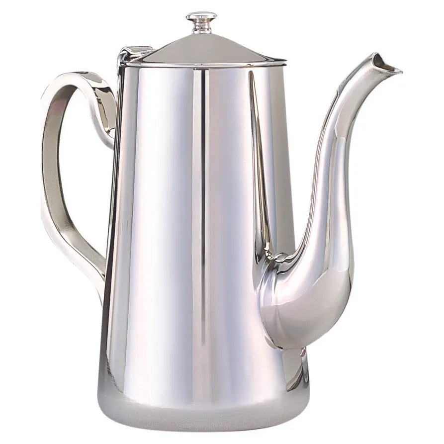 Steelite DW1264 2-qt 18/10 Stainless Coffee Pot with Lid, 10"W x 5"D x 9.5"H, 39-74 oz, DW Haber