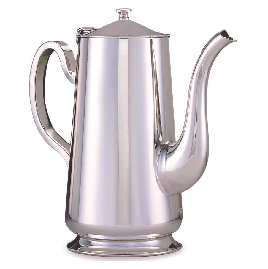 Steelite DW1264B - 2.0 Qt Stainless Steel Coffee Pot with Lid, 10"W x 5"D x 9.5"H, DW Haber, 18/10