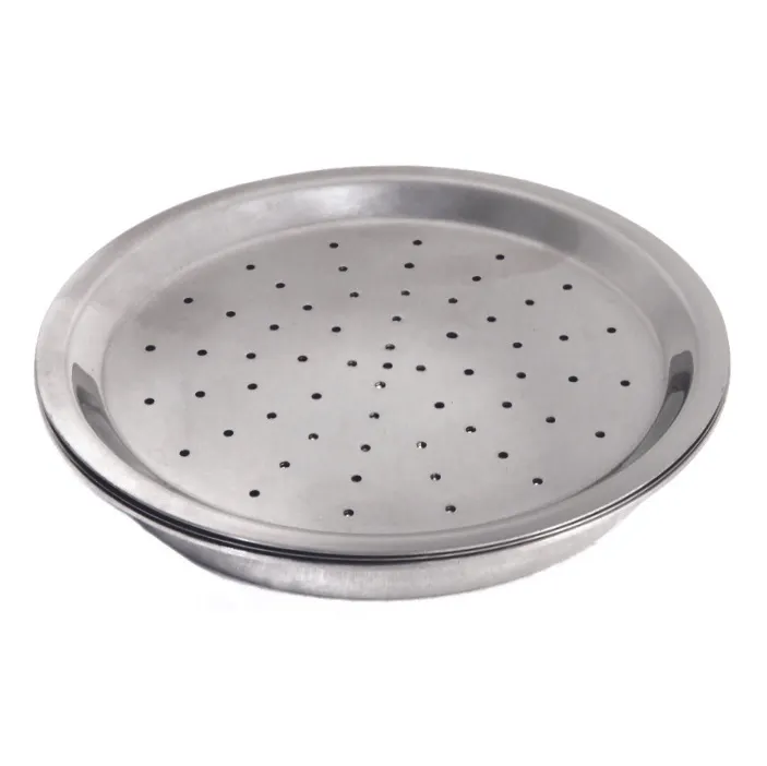 Steelite DW30045SET - 5.25" W x 5.25" D Round Drip Tray, 18/10 Stainless Steel, Silver - 2/Case