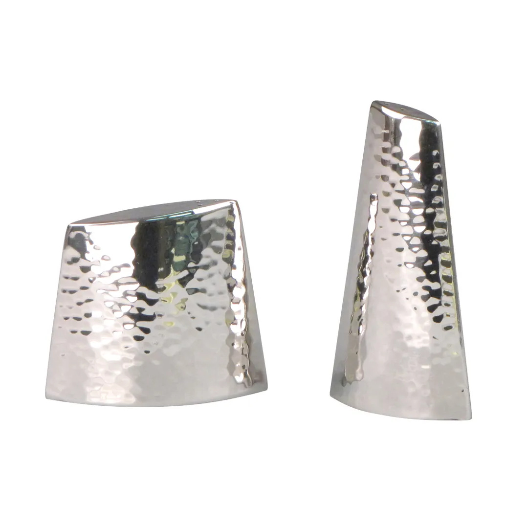 Steelite DW6011MSETSS Salt & Pepper Set, 18/10 Stainless Steel DW Haber Tear‑Drop Hammered - 6/Case