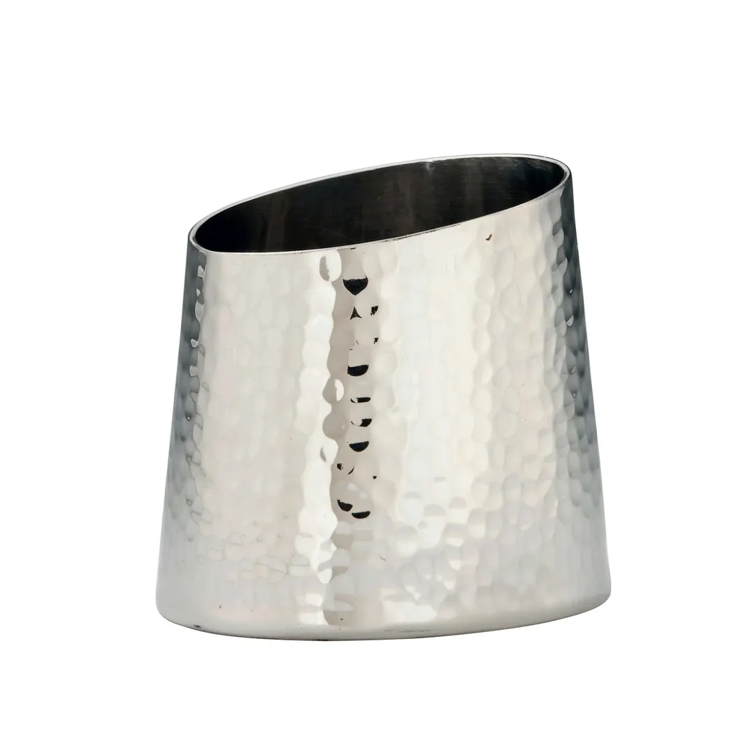 Steelite DW6107MSS Sugar Bowl, 7 oz, 18/10 Stainless Steel, Tear-Drop Finish, No Cover Handles