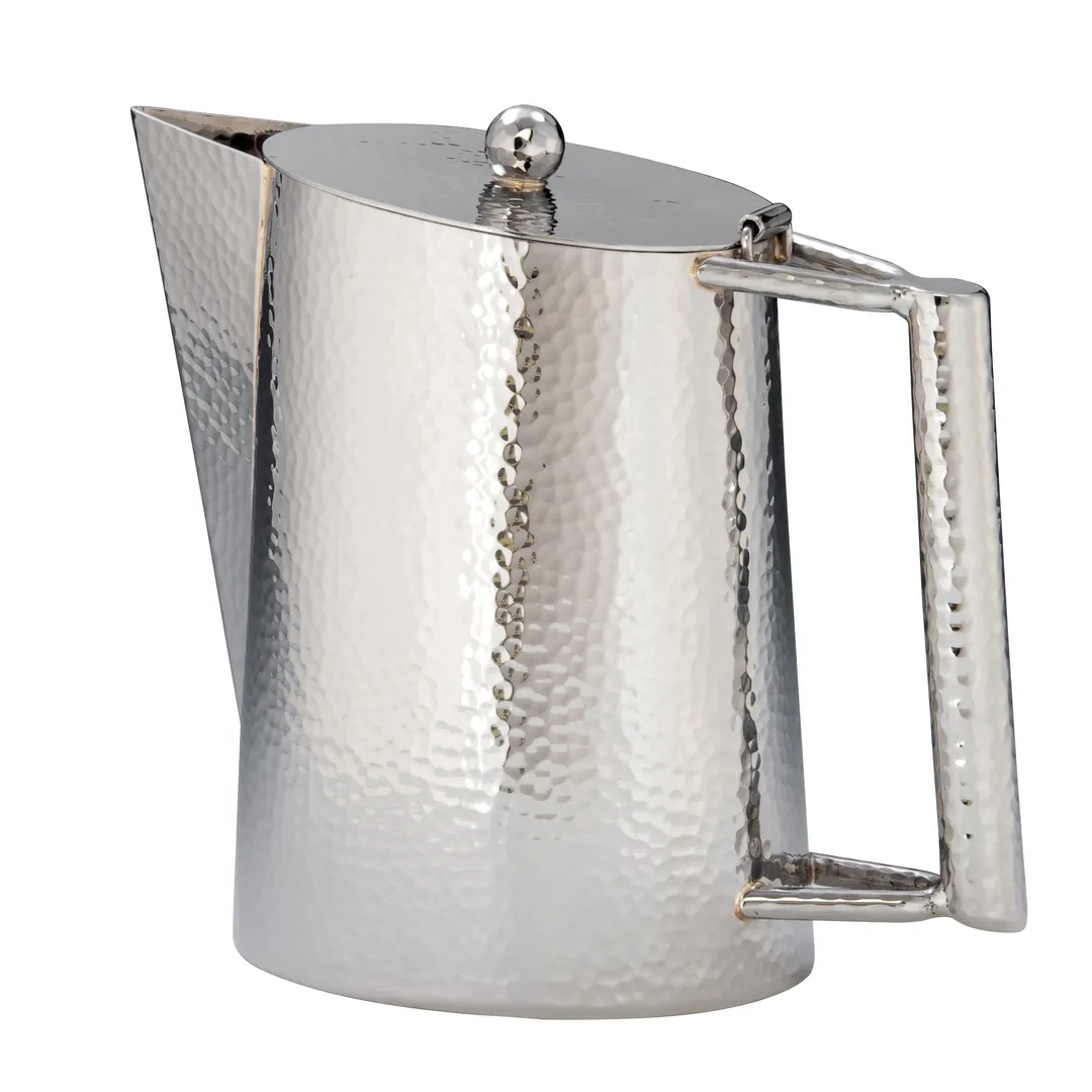 Steelite DW6164MSS Coffee Pot - 2.0 Qt (64 oz) 18/10 Stainless Steel, Hammered Finish, With Lid