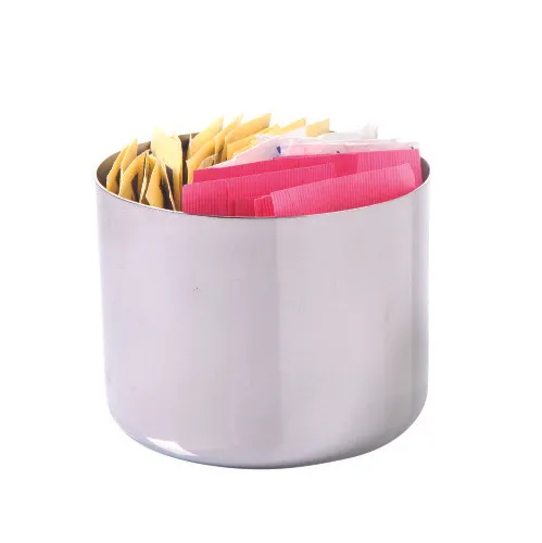 Steelite DW7110SS Sugar Bowl, 10 Oz, 3.5" W x 3.5" D x 2.5" H, Stainless Steel, No Cover Handles