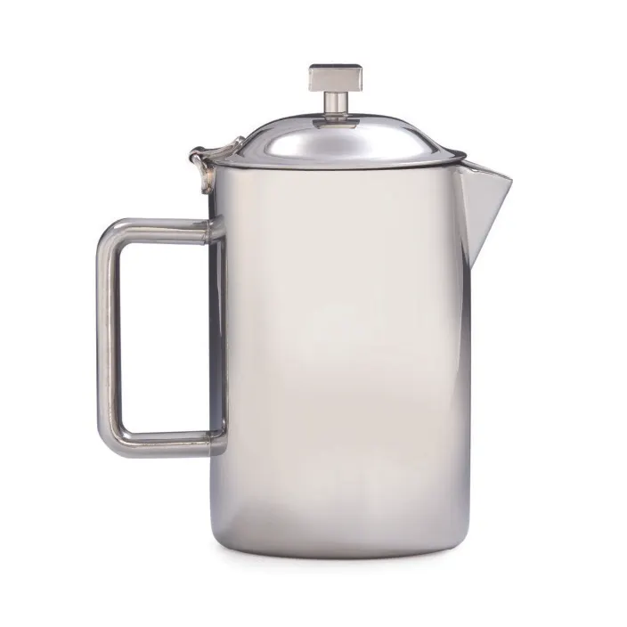 Steelite DW7120TQSS 18‑Ounce 18/10 Stainless Coffee Pot with Lid, 6.0"W x 4.0"D x 6.5"H