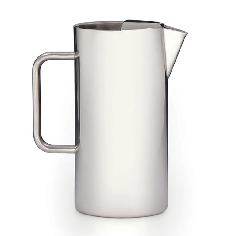 Steelite DW7564QSS Pitcher - 2-Quart (64-95 oz), 7.25" W x 4.5" D x 8.5" H, 18/10 Steel Handle