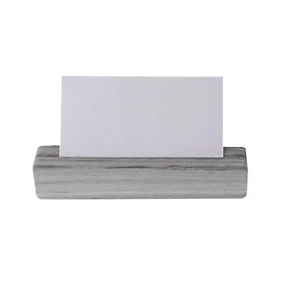 Steelite DWFB11523GW Large Menu Card Holder, 1" x 1" x 4.5" H, Grey Wash Wood - 1 Dozen