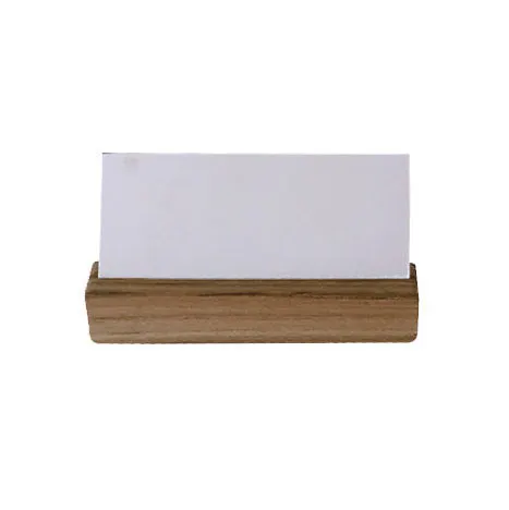 Steelite DWFB11524AG Menu Card Holder – 1" x 1" x 3.5" Ash Grey Wood, Height 3" or Less - 1 Dozen