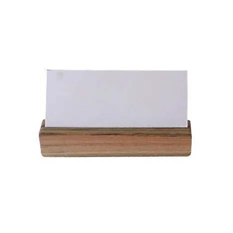 Steelite DWFB11524T Menu Card Holder - Natural Teak Wood, 1" x 1" x 3.5"H, 1-4", Card - 1 Dozen