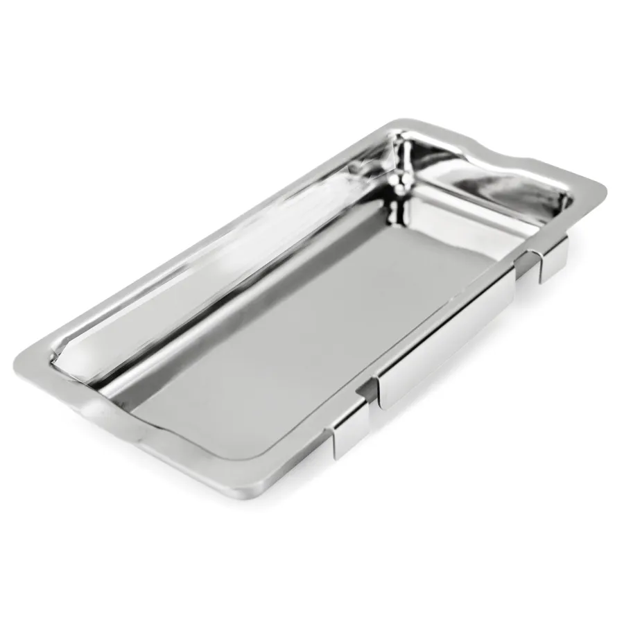 Steelite DWFBREST Utensil Rest, 9.5"W x 4.625"D, 18/10 Stainless Steel, Haber Fusion Buffet - 6/Case