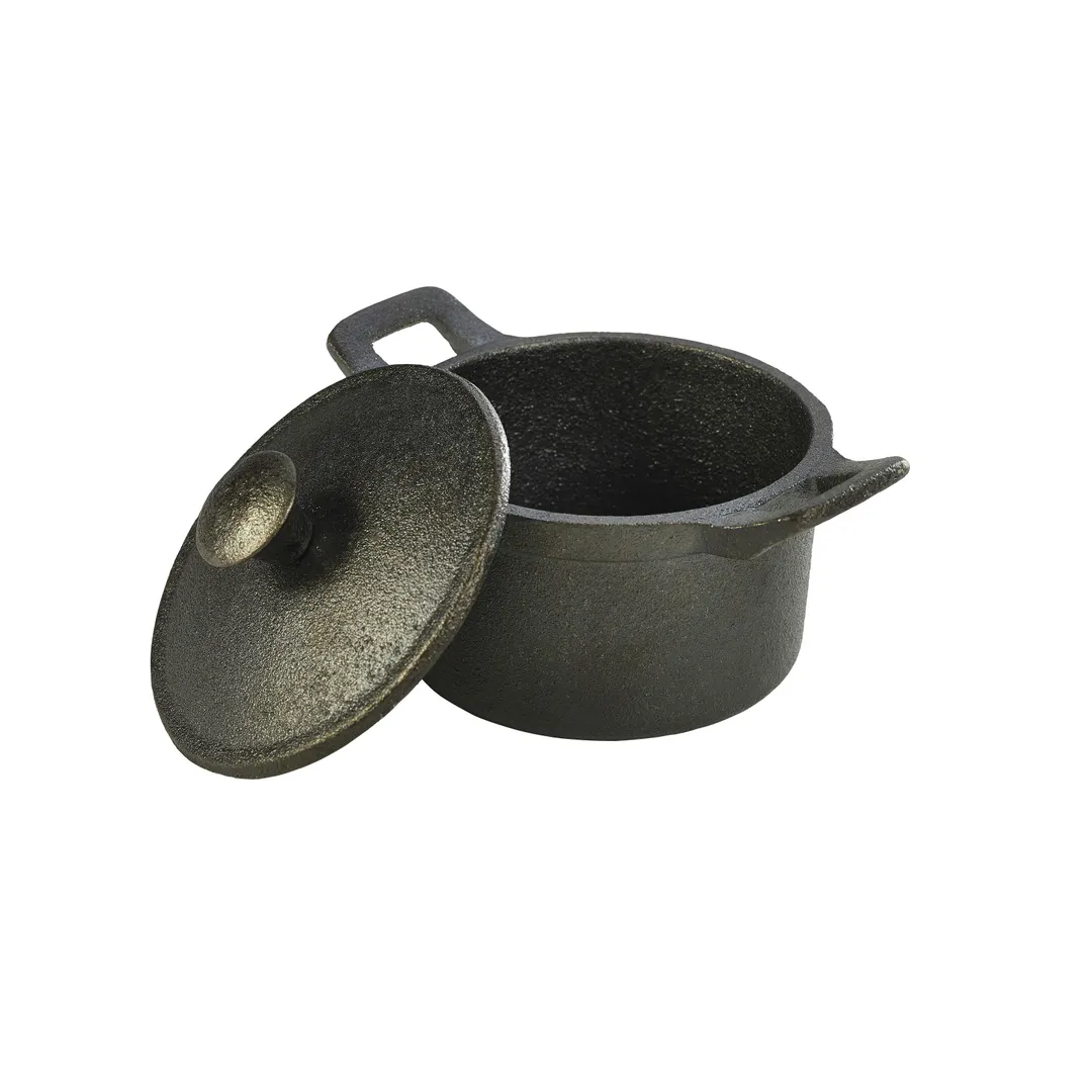 Steelite GWC106 Mini Casserole With Lid, 16 Oz, 6.125" x 4.25" x 3.875" Cast Iron - 6/Case