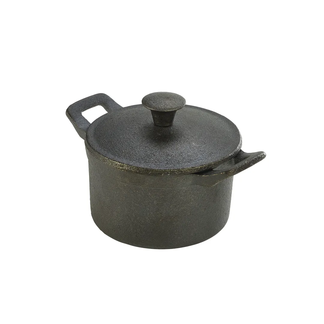 Steelite GWC106 Mini Casserole With Lid, 16 Oz, 6.125" x 4.25" x 3.875" Cast Iron - 6/Case