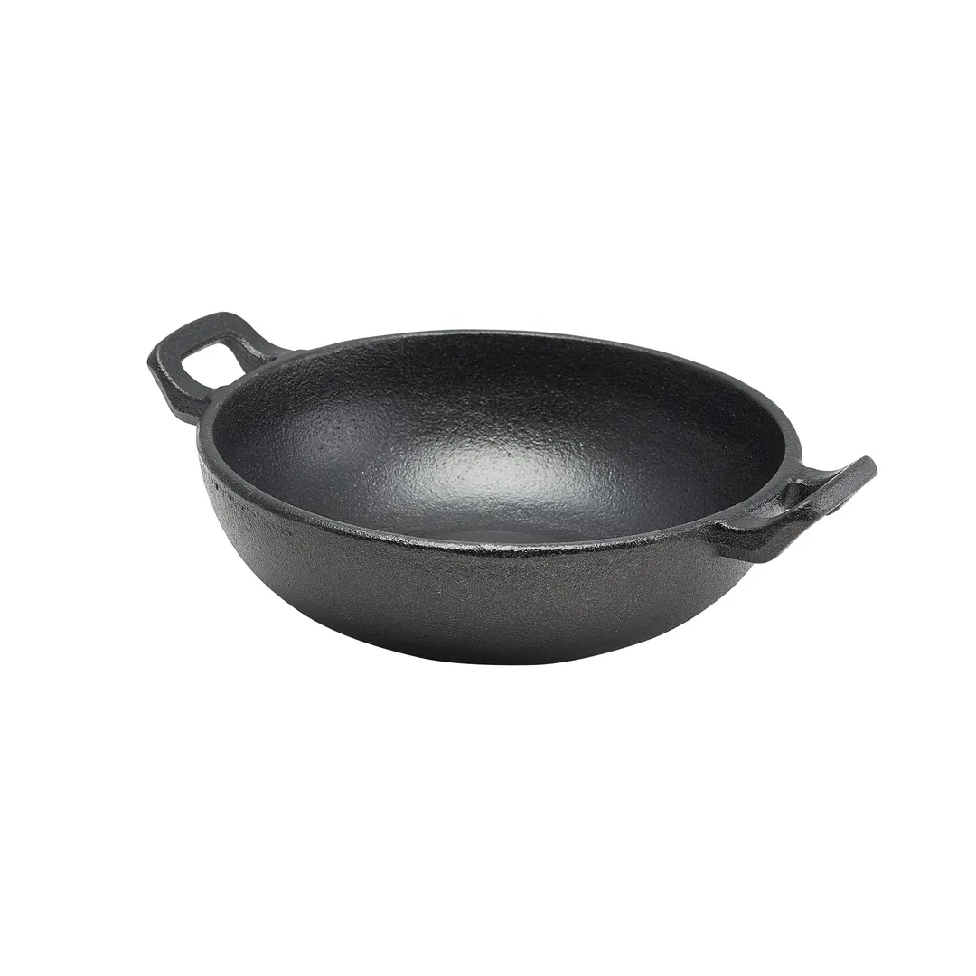 Steelite GWC175 Wok, 27 oz Cast Iron, 8.75" x 6.75" x 2.5", 1-16 oz, Heat Ret, Hand Wash - 6/Case