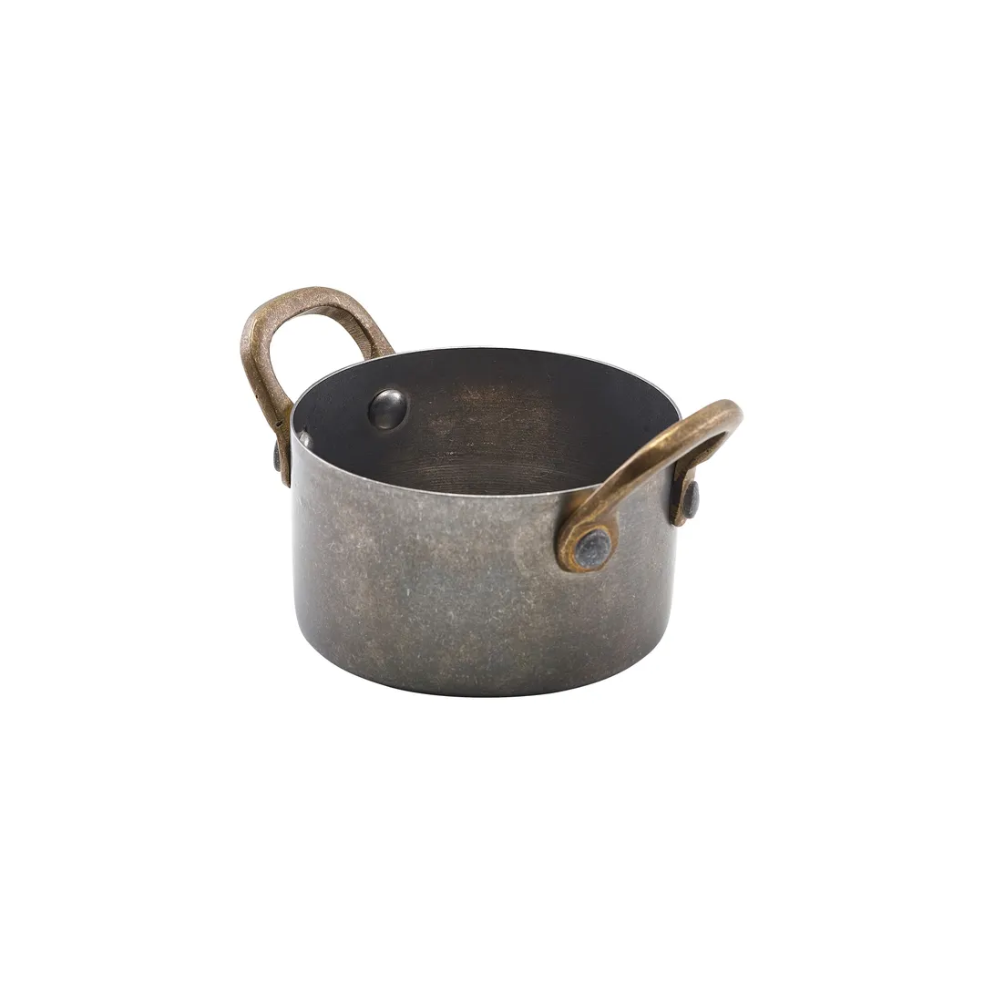 Steelite GWSCD8V - 7.5 oz Round Casserole Dish, 4.0" x 3.125" x 2.0" Stainless Steel - 1 Dozen