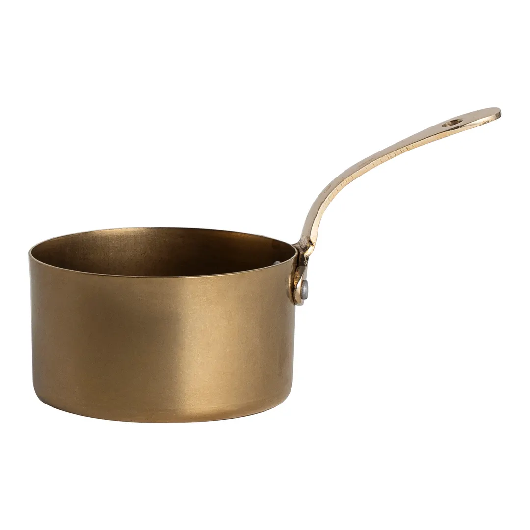 Steelite GWSMS9GDV Sauce Pan, 11.75 oz 0.3‑0.9 qt, 6.9×3.6×4.3 in Gold Stainless Steel Rivet 6/Case